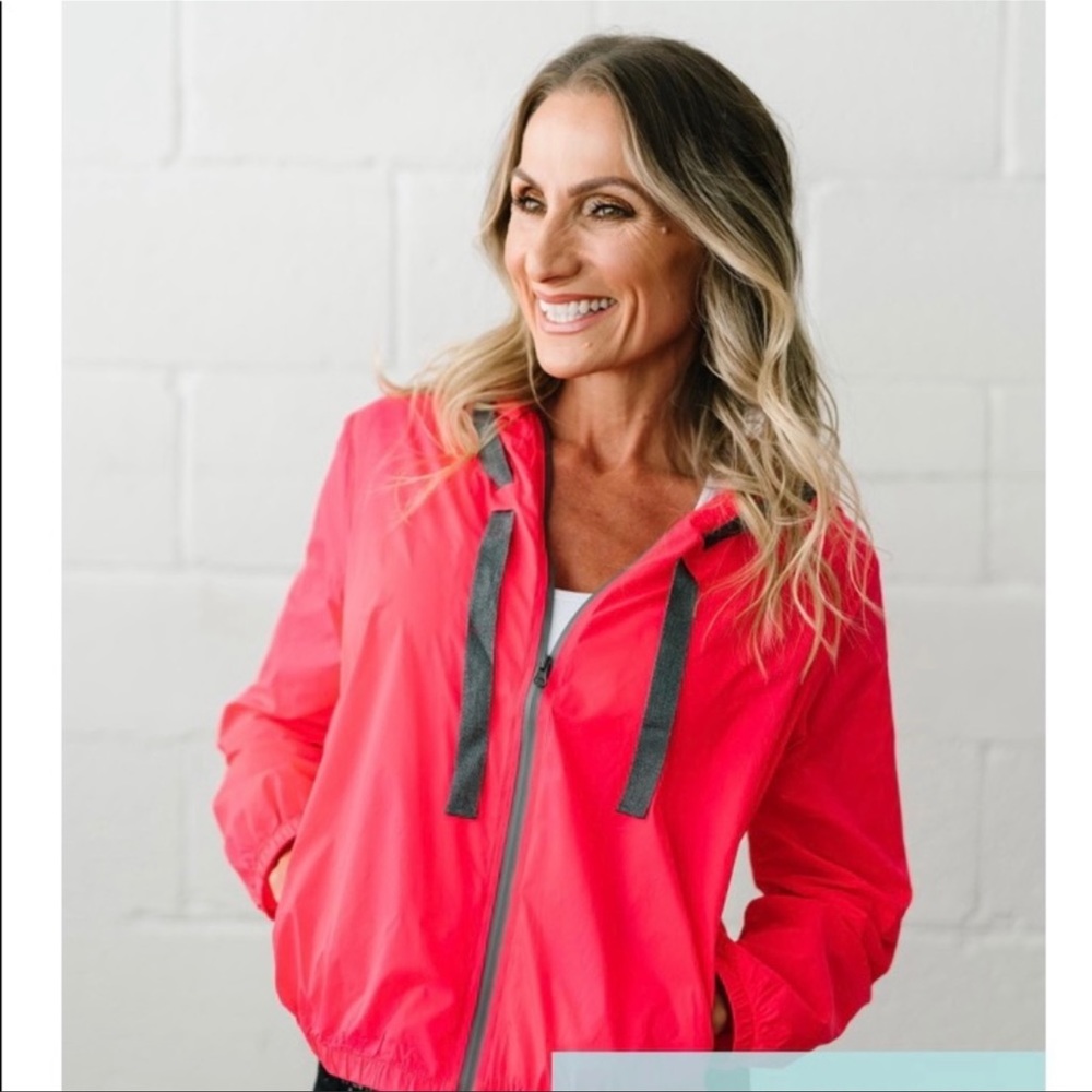 Zyia Active Drawstring Light Windbreaker Jacket - image 3